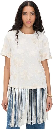 Sea Women's Rafina Eyelet Embellished T-Shirt with Fringe in Saudi Arabia