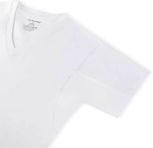 Men's V-Neck Undershirt, Cotton, Sweatproof, White in Saudi Arabia
