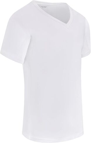 Men's V-Neck Undershirt, Cotton, Sweatproof, White in Saudi Arabia