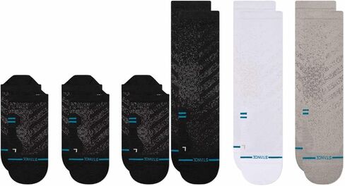 Stance Performance Socks Bundle – Ultralight Tab 3-Pack & Light Crew 3-Pack, Large (6 Pairs) in Saudi Arabia