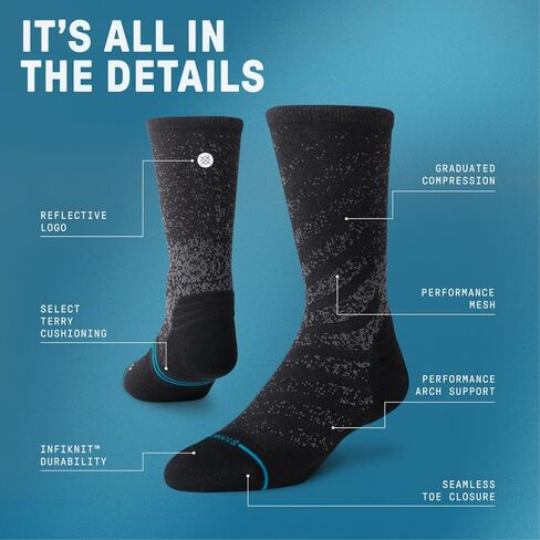 Stance Performance Socks Bundle – Ultralight Tab 3-Pack & Light Crew 3-Pack, Large (6 Pairs) in Saudi Arabia