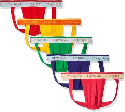 Calvin Klein mens Pride Cotton Stretch 5-pack Jock Strap in Saudi Arabia