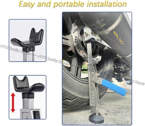 مجموعة أدوات رفع الدراجة النارية المحمولة من الفولاذ المقاوم للصدأ، هيكل رفع بسقاطة، رفع سريع، خفض السيارة النظيفة، ضبط السيارة باستخدام الحاسب الآلي in Kuwait