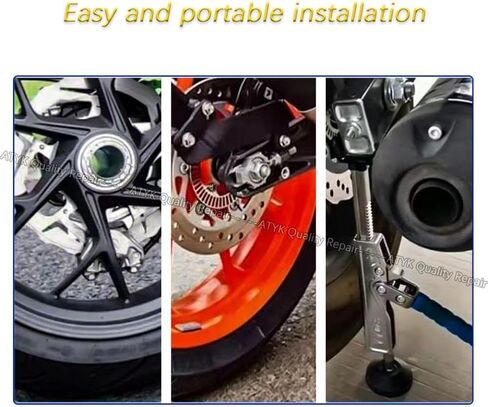 مجموعة أدوات رفع الدراجة النارية المحمولة من الفولاذ المقاوم للصدأ، هيكل رفع بسقاطة، رفع سريع، خفض السيارة النظيفة، ضبط السيارة باستخدام الحاسب الآلي in Kuwait