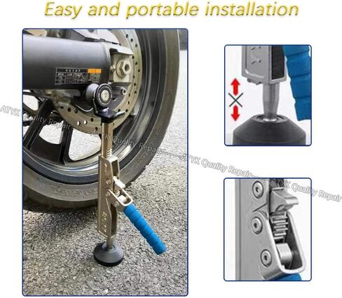 مجموعة أدوات رفع الدراجة النارية المحمولة من الفولاذ المقاوم للصدأ، هيكل رفع بسقاطة، رفع سريع، خفض السيارة النظيفة، ضبط السيارة باستخدام الحاسب الآلي in Kuwait