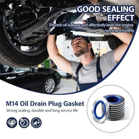 35 قطعة معدنية/مطاطية النفط قابس التصريف طوقا يناسب M14 استبدال 097-025,65269,097-828CD in Kuwait