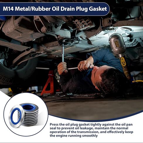 35 قطعة معدنية/مطاطية النفط قابس التصريف طوقا يناسب M14 استبدال 097-025,65269,097-828CD in Kuwait