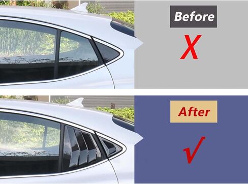 فتحات نافذة السيارة لسيارة Toyota Camry 2025 2026، غطاء مزخرف للنافذة الجانبية الخلفية، ملحقات ستائر فتحات تهوية السيارات باللون الأسود (أسود ساطع) in Kuwait