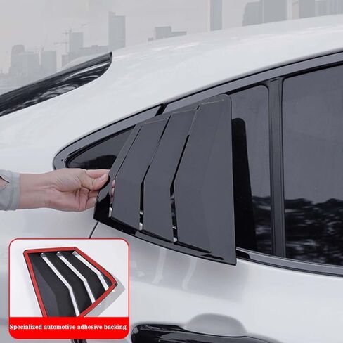 فتحات نافذة السيارة لسيارة Toyota Camry 2025 2026، غطاء مزخرف للنافذة الجانبية الخلفية، ملحقات ستائر فتحات تهوية السيارات باللون الأسود (أسود ساطع) in Kuwait