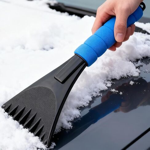 Ice Scraper with Brush, Featuring a Detachable Window Wiper Blade, for Automotive ice and Snow Removal-Green in Saudi Arabia