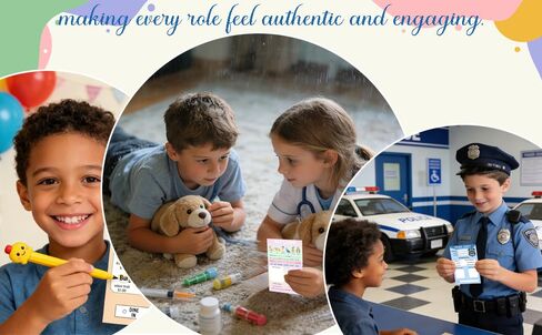 4x6 Inch Kids Pretend Play Notepads Imaginative Role Play Bundle Police Role Play Notepad Restaurant Role Play Pad Coffee Shop Role Play Pad for Toddlers Role Restaurant Policeman Play 60 Pcs in Saudi Arabia