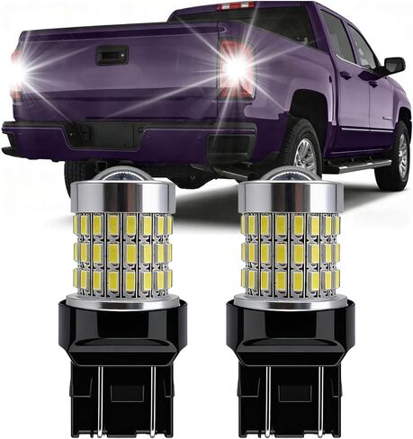 7443 مصابيح إضاءة لوقوف السيارات متوافقة مع Chevy Silverado 1500 2014-2022 و2500 3500 2015-2022، 7444 لمبة، 6000LM سطوع 360%، 6000K أبيض بارد، التوصيل والتشغيل، حزمة من 2 in Kuwait