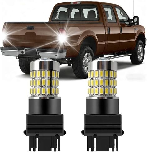 3157 مصابيح إضاءة لوقوف السيارات متوافقة مع Ford F-150 F-250 F-350 Super Duty 1999-2014، 3457 4157 لمبة، 6000LM سطوع 360%، 6000K مصابيح إضاءة بيضاء باردة، التوصيل والتشغيل، حزمة من 2 in Kuwait