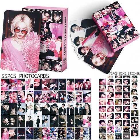 DO IT Album Photocards 127PCS DO IT Photo Card Set KARMA Merch Boys and Girls Card Set 55 PCS Photocard and 72 PCS Stickers Gift for STAY in Saudi Arabia