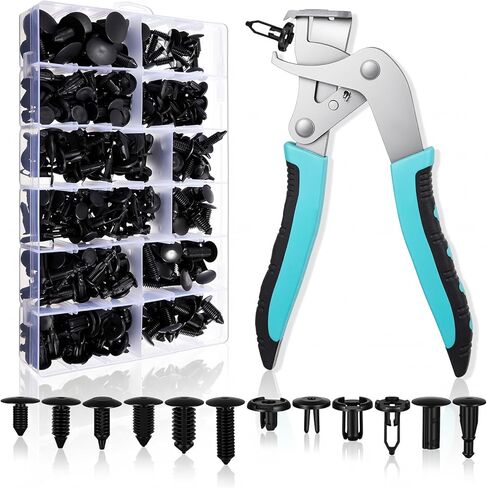 Car Clip Pliers and Disassembly Tools, 240 Pcs Push Rivets, Multi-Functional Car Clip Remover Tool, Easy to Remove Fasteners, Clips, and Rivets, Open The Panels Without Damage in Kuwait