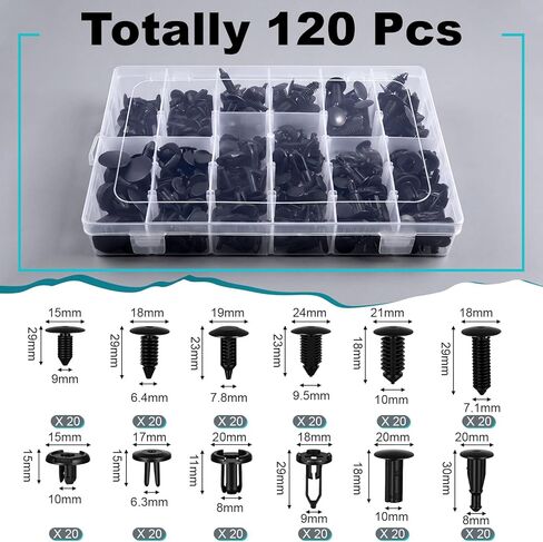 Car Clip Pliers and Disassembly Tools, 240 Pcs Push Rivets, Multi-Functional Car Clip Remover Tool, Easy to Remove Fasteners, Clips, and Rivets, Open The Panels Without Damage in Kuwait