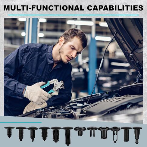 Car Clip Pliers and Disassembly Tools, 240 Pcs Push Rivets, Multi-Functional Car Clip Remover Tool, Easy to Remove Fasteners, Clips, and Rivets, Open The Panels Without Damage in Kuwait