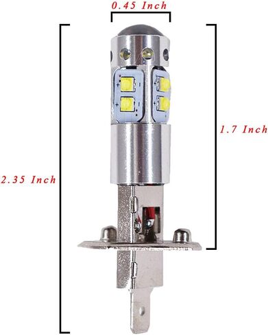 مصابيح الضباب GTP شديدة السطوع H1 LED 100W 1600lm طاقة عالية 6000K زينون أبيض 360 درجة شعاع DRL ضوء الجري النهاري أو أضواء القيادة الضبابية in Kuwait