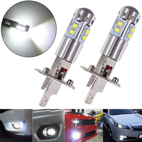 مصابيح الضباب GTP شديدة السطوع H1 LED 100W 1600lm طاقة عالية 6000K زينون أبيض 360 درجة شعاع DRL ضوء الجري النهاري أو أضواء القيادة الضبابية in Kuwait