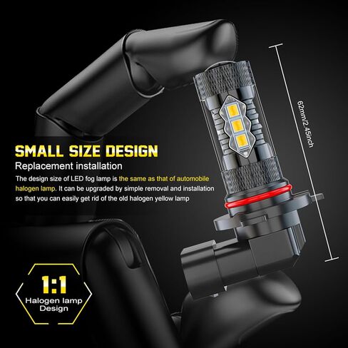 Compatible for Ford F150 F250 F350 Fog Light Bulbs 2004-2009 2010 2011 2012 2013 2014 2015 2016 2017 2018 2019 2020 2021 for Off Road,Yellow Fog Lamps DRL Turn Signals Lights, 2 Packs in Saudi Arabia