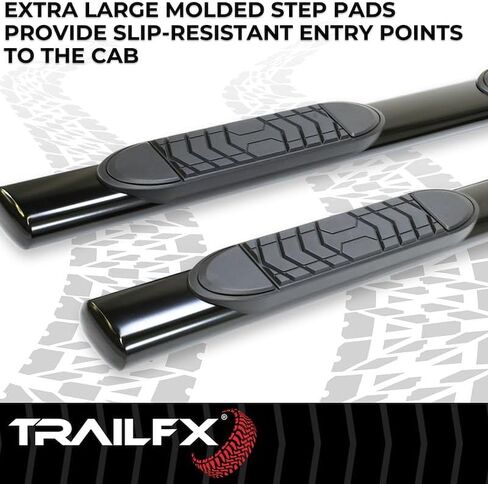 TRAILFX Trail FX A7048B شريط نيرف بيضاوي، 5 بوصة، أسود in Kuwait