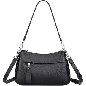 حقائب كروس من الجلد الطبيعي من فوق الأرض للنساء حقيبة يد كروس صغيرة ومحافظ كتف مع شريطين قابلين للفصل in Kuwait