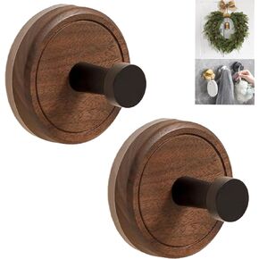 Upgrade Suction Cup Wreath Hanger, Heavy Duty Reef Hook for Glass Front Door/Window/Over Door/Outdoor, Christmas/Thanksgiving/Halloween/July 4th/Easter/Valentine/Fall/Summer/Spring (2-Pack) in Saudi Arabia
