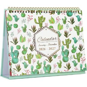 تقويم سطح المكتب 2026-2027 (سنتان) تقويم الوجه 24 شهرًا مكتب مكتب قائم صغير، 10 × 8.3 بوصة تقاويم مكتب واقفة (يناير 2026-ديسمبر 2027) مع مخطط شهري in Kuwait