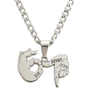 67 سلسلة 67 قلادة القلائد الفولاذية للرجال هدية لكرة القدم فريق البيسبول عدد قلادة سلسلة مكتنزة الرياضة متعة هدايا عيد الحب in Kuwait