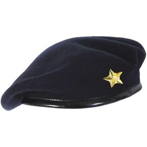 NAVIYA Che Guevara-Inspired Woolen French Beret with a Metal Star Badge, Suitable for Both Men and Women in Saudi Arabia