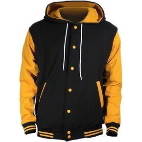 Orchid Cotton hoodie Black varsity jacket men-letterman jacket men-baseball hoodie-mens lightweight jackets with hood in Saudi Arabia