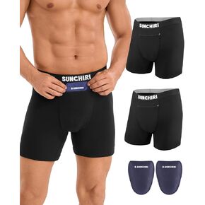 2 Pack Vasectomy Underwear with 2 Ice Packs, Zip Pocket Design Long Boxers for Testicular Support & Pain Relief in Kuwait