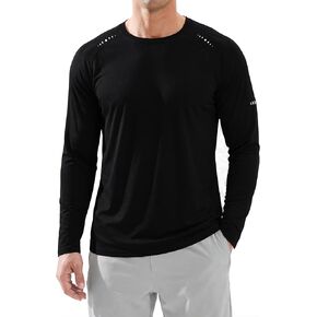 Men's UPF 50+ Sun Shirts Long Sleeve Athletic Shirts Lightweight Quick Dry UV Protection Rash Guard Swim Tees in Saudi Arabia