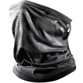 ملابس صيفية للحماية من الأشعة فوق البنفسجية، قناع للرقبة، قناع للوجه، وشاح واقي من الشمس قابل للتنفس (أبيض/أسود) in Kuwait