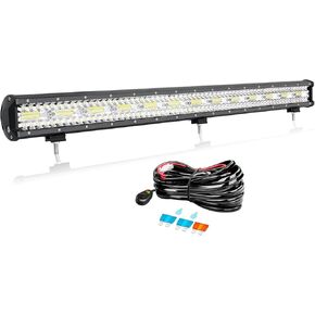 AUXTINGS 31 inch LED Light Bar, 220W Triple Row Spot Flood Beam Off Road Driving Light with 12V Wiring Kit, Waterproof Fog Lights for 12V 24V Car Vehicle 4X4 4WD UTV SUV Truck Tractor Trailer in Saudi Arabia