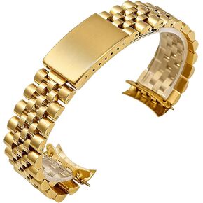 21mm Jubilee Watch Band Replacement For Men's Rolex Datejust 126300 126334 124060 Heavy Stainless Steel in Saudi Arabia