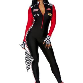 فستان فاخر بشعار Forplay Wanna Race - زي الهالوين للنساء مكون من 4 قطع in Kuwait