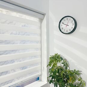 ستائر ShadesU Zebra لأسطوانة النوافذ الداخلية، ظلال حمار وحشي لظلال تصفية الضوء الخاصة بالنوافذ (أقصى ارتفاع 72 بوصة) (اللون الأبيض) (العرض 34 بوصة) in Kuwait