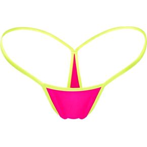 سراويل G string للنساء، سراويل بيكيني منخفضة الارتفاع نابضة بالحياة وقابلة للتنفس ومريحة بدون خياطة من الأسفل بدون عرض in Kuwait