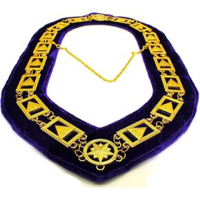 Masonic Collar 33rd 33 Degree GOLD PLATED // PURPLE BACKING DMR-1000GP in Saudi Arabia