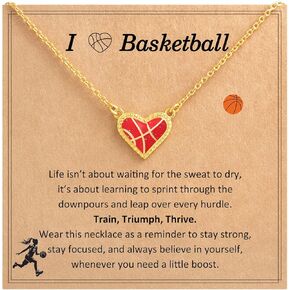 Softball/Soccer/Basketball/Volleyball Necklace for Girls, Sports Accessories Jewelry Birthday Christmas Gifts for Sports Lovers in Kuwait