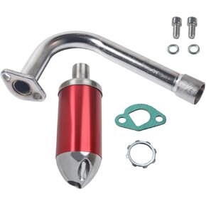 Exhaust Pipe with Muffler For Predator 212cc 196cc Go Kart& Mini Bike, For Honda GX160,GX200,For Coleman Powersports CT200U Red in Saudi Arabia