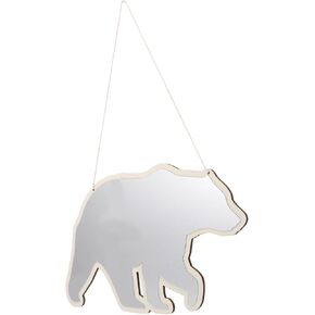 Luxshiny ’s Small Acrylic Makeup Mirror Bear Shape, Portable Handheld Mirror Decoration for ’ Bedroom Nursery Playroom Wall Hanging in Kuwait