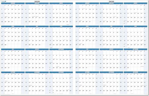2026 و2027 مخطط تقويم جداري قابل للمسح رطب وجاف لمدة عامين، 24 شهرًا، 24 بوصة × 36 بوصة. كاملة مع قلم تحديد جاف وممحاة ذات رأس رفيع in Kuwait