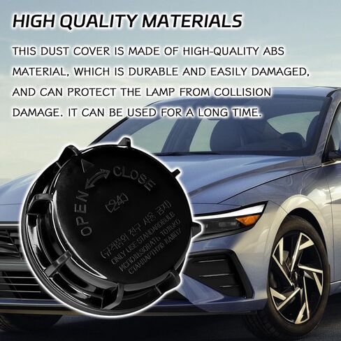 غطاء غبار المصباح الأمامي 921402D000، واقي ضوء LED مثبت ملولب، متوافق مع Hyundai Kia Sonata Optima Sportage، بديل لـ OEM 921403K000 92140-2D000 (أسود) in Saudi Arabia