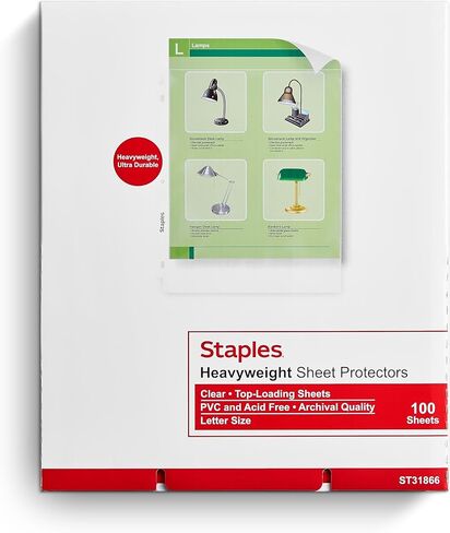 Staples 612997 Heavyweight Presentation Sheet Protectors, 200/PK in Kuwait