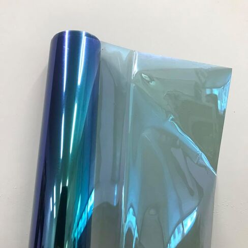 Blue Chameleon Window Tint VLT 67% - Auto Tints for Car Side Windows Protection, Ceramic Window Tint, Blue Change to Green Window Film for Automotive 19.69" x 118.11" in Kuwait
