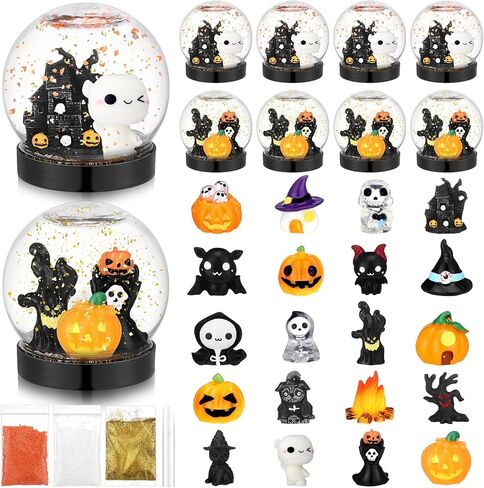 Chunful 10 Sets Easter DIY Snow Globe Crafts Kit Make Your Own Easter Snow Globe DIY Plastic Bunny Decorations with Mini Figurines Accessories for Party Favors Arts Classroom Activities Home Decor in Saudi Arabia