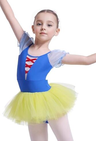 فستان يوتار مع فستان توتو، فستان سنو وايت للفتيات، هدية لحفلات أعياد الميلاد، ملابس رقص الباليه للفتيات in Kuwait