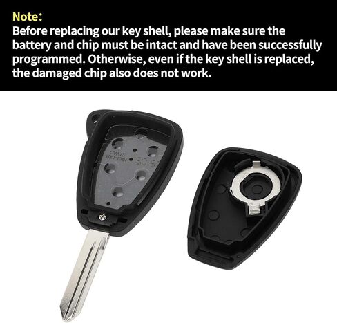 X AUTOHAUX مفتاح شل حافظة دخول بدون مفتاح عن بعد مفتاح فوب استبدال الحال بالنسبة دودج جراند كارافان 2004-2007 لكرايسلر تاون آند كانتري 04-07 6 ​​أزرار M3N5WY72XX in Kuwait
